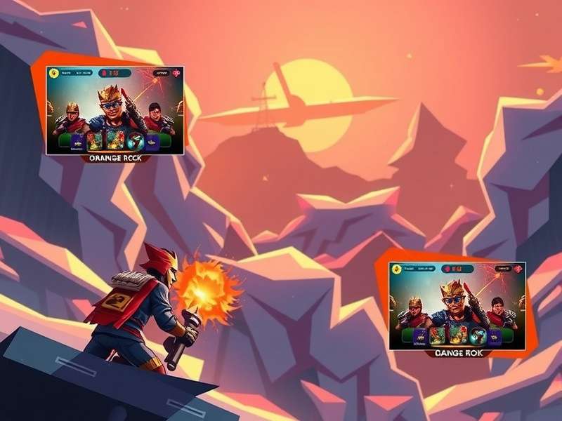 Community engagement features in Orange Rock showing player interactions